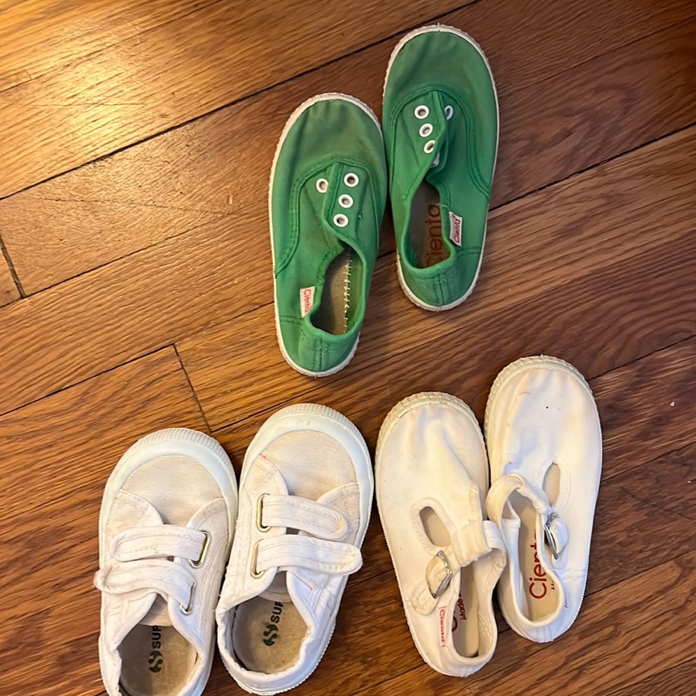 Cienta & Superga 24 lot of three sneakers